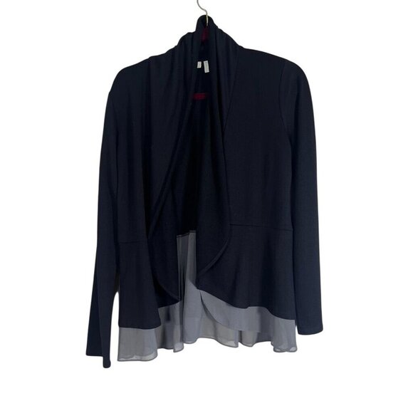 Logo Chic Sweater M Black Neutral Minimalist Capsule Basic Staple Chiffon 80s - Picture 1 of 11